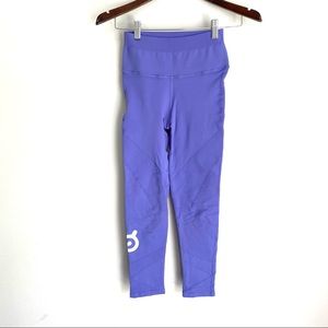 NUX x PELOTON Womens Small Purple Logo Compression Workout Crop Leggings G1